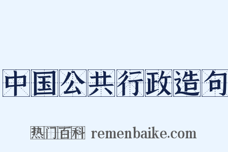 中国公共行政造句是什么意思的图片